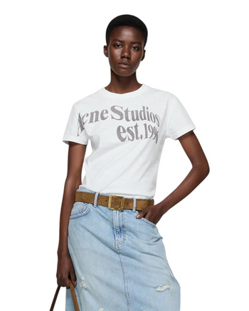 Acne Studios Fitted Graphic T-Shirt Off White