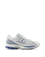 White Silver Metallic Blue