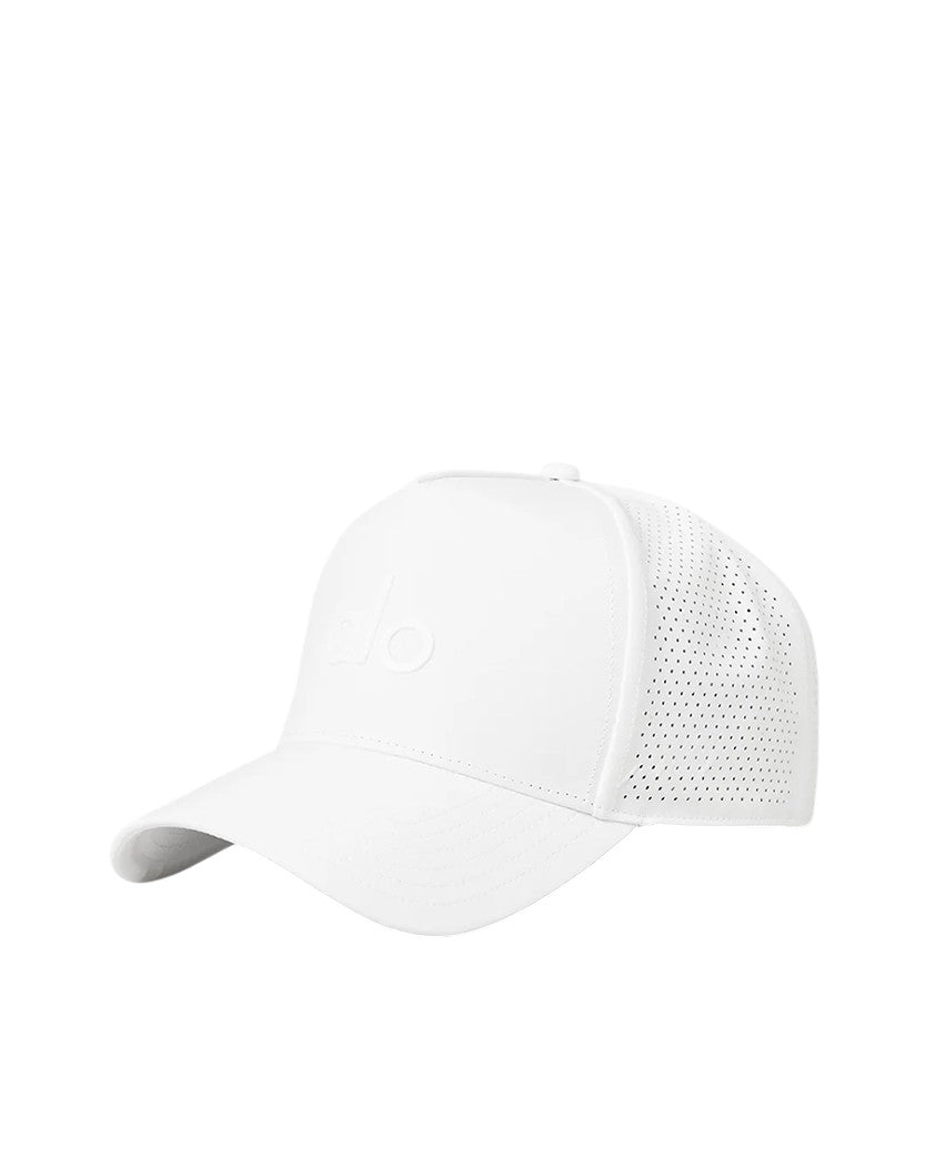 Alo Yoga Performance District Trucker Hat White