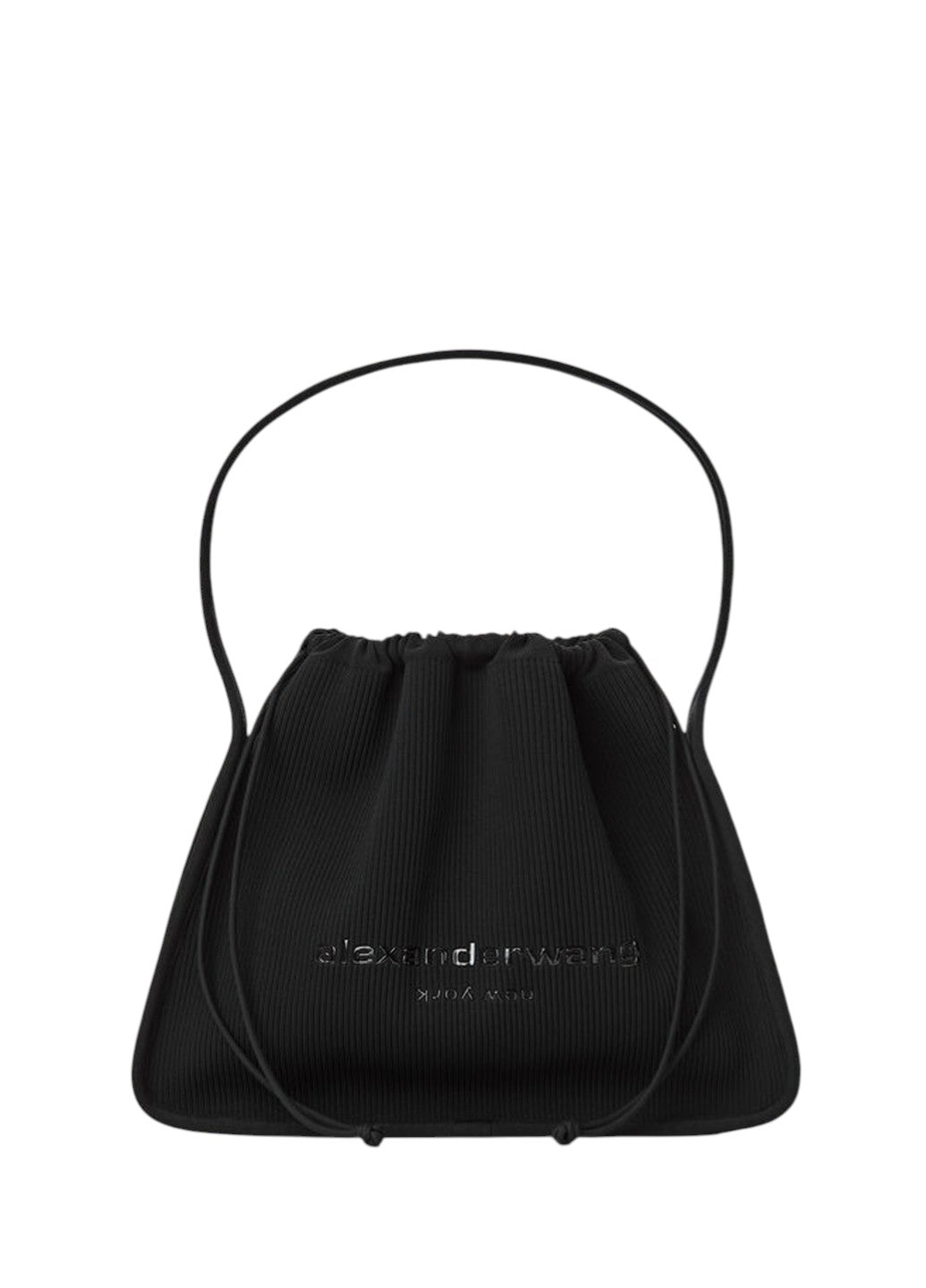 Alexander Wang Large Ryan Ribbed-Knit Tote Bag Black