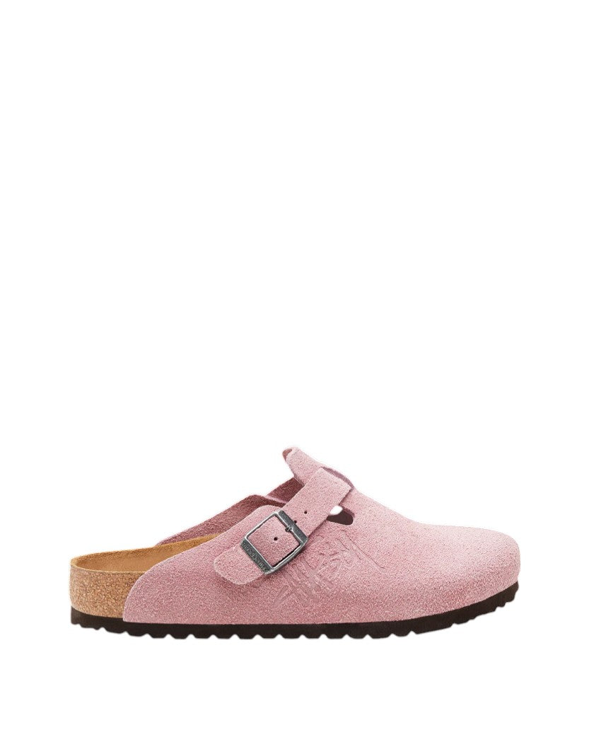 Birkenstock x Stussy Boston Suede Dusty Pink