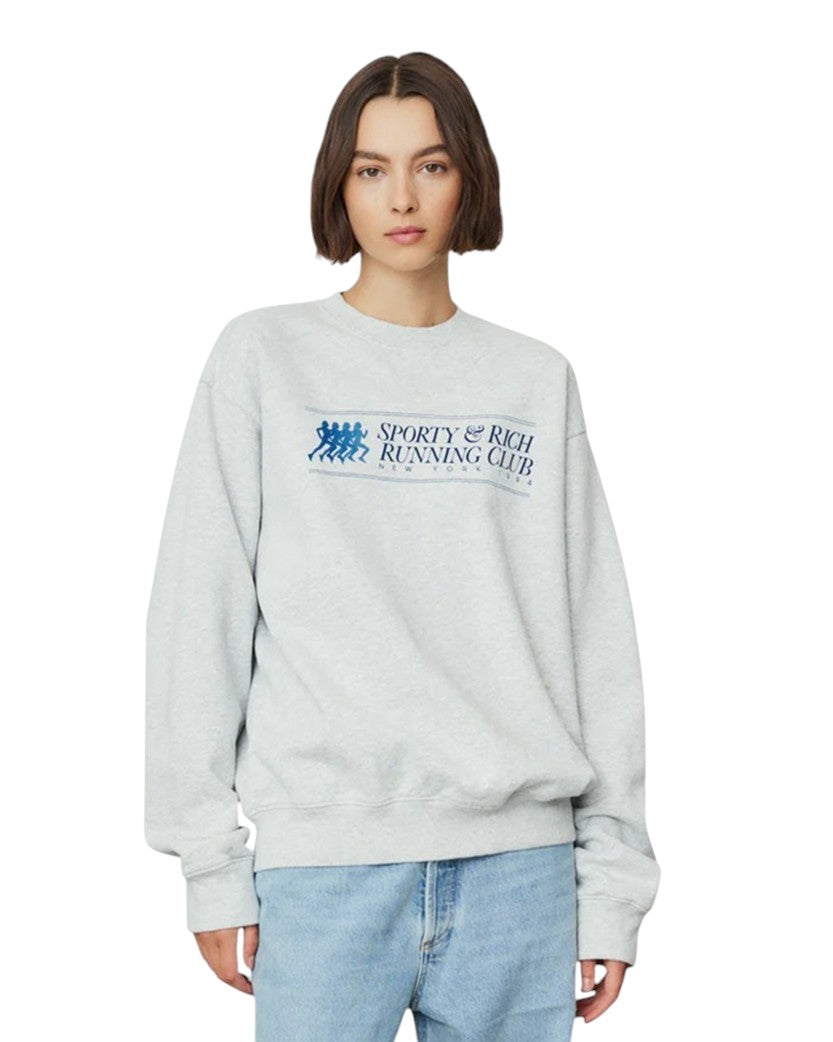 Sporty & Rich 94 Running Club Crew Sweat Heather Grey