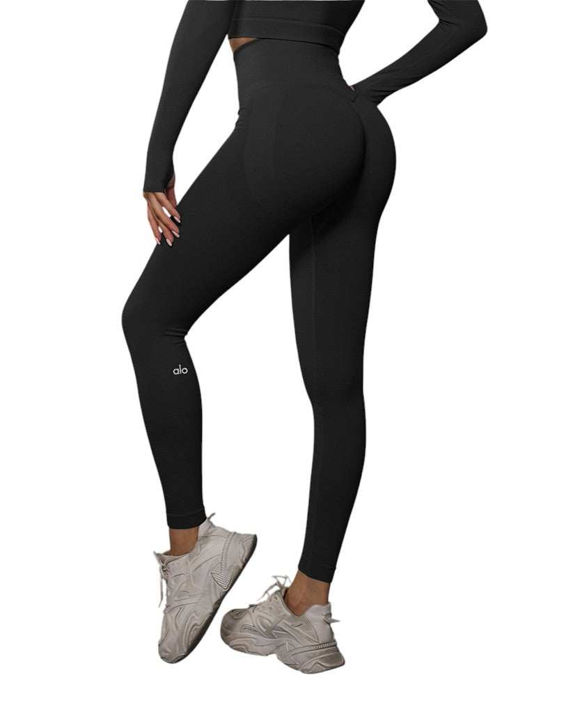 Alo Yoga High Waist Push-Up Leggings Black 6600-BK