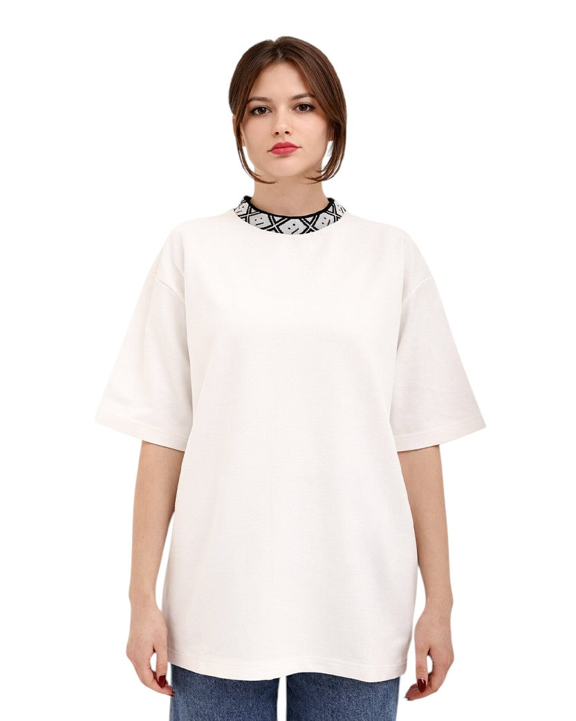 Acne Studios Eternal Rib Face Tee Optic White