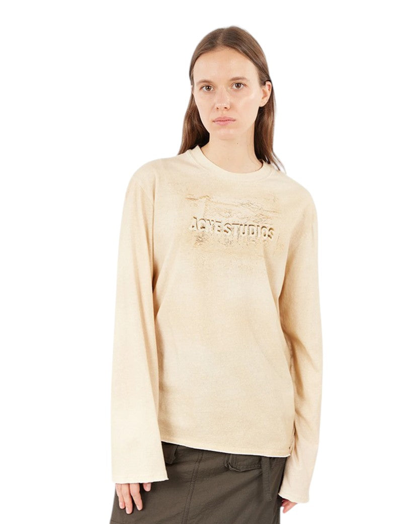 Acne Studios Printed Long Sleeve Sand Beige