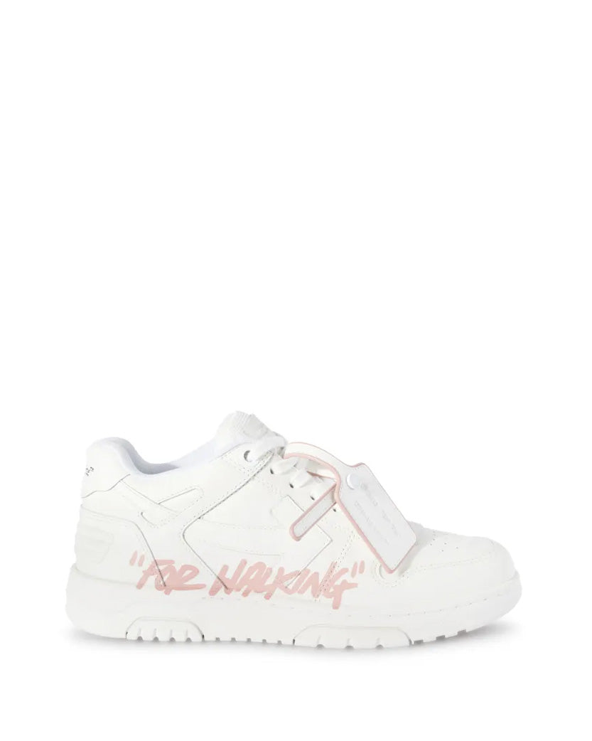 Off White Out Of Office "For Walking" Sneakers White-Pink