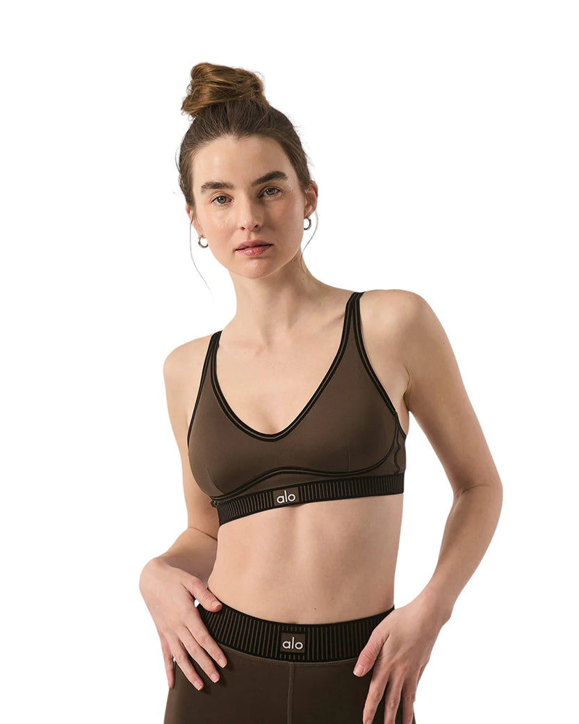 Alo Yoga Airlift Line Up Bra Espresso