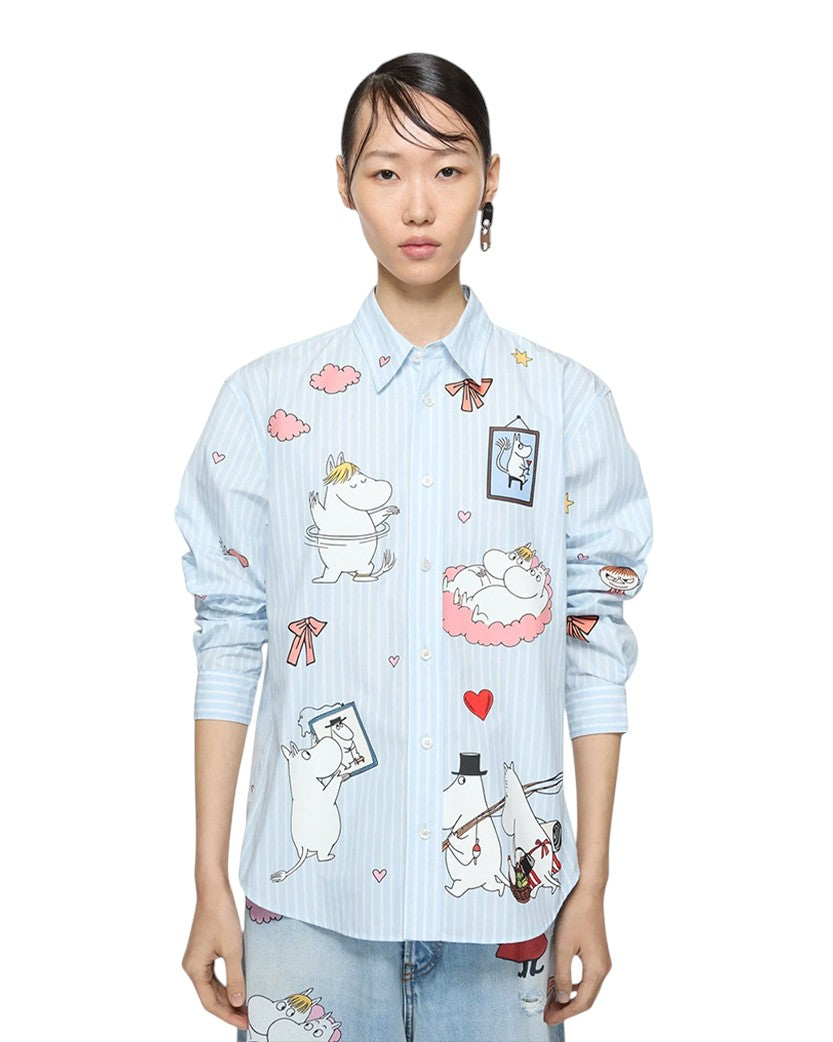 Acne Studios x Moomin Button-Up Shirt Blue