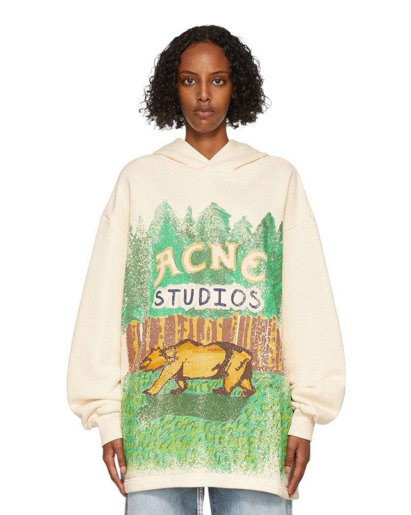 Acne Studios Printed cotton hoodie