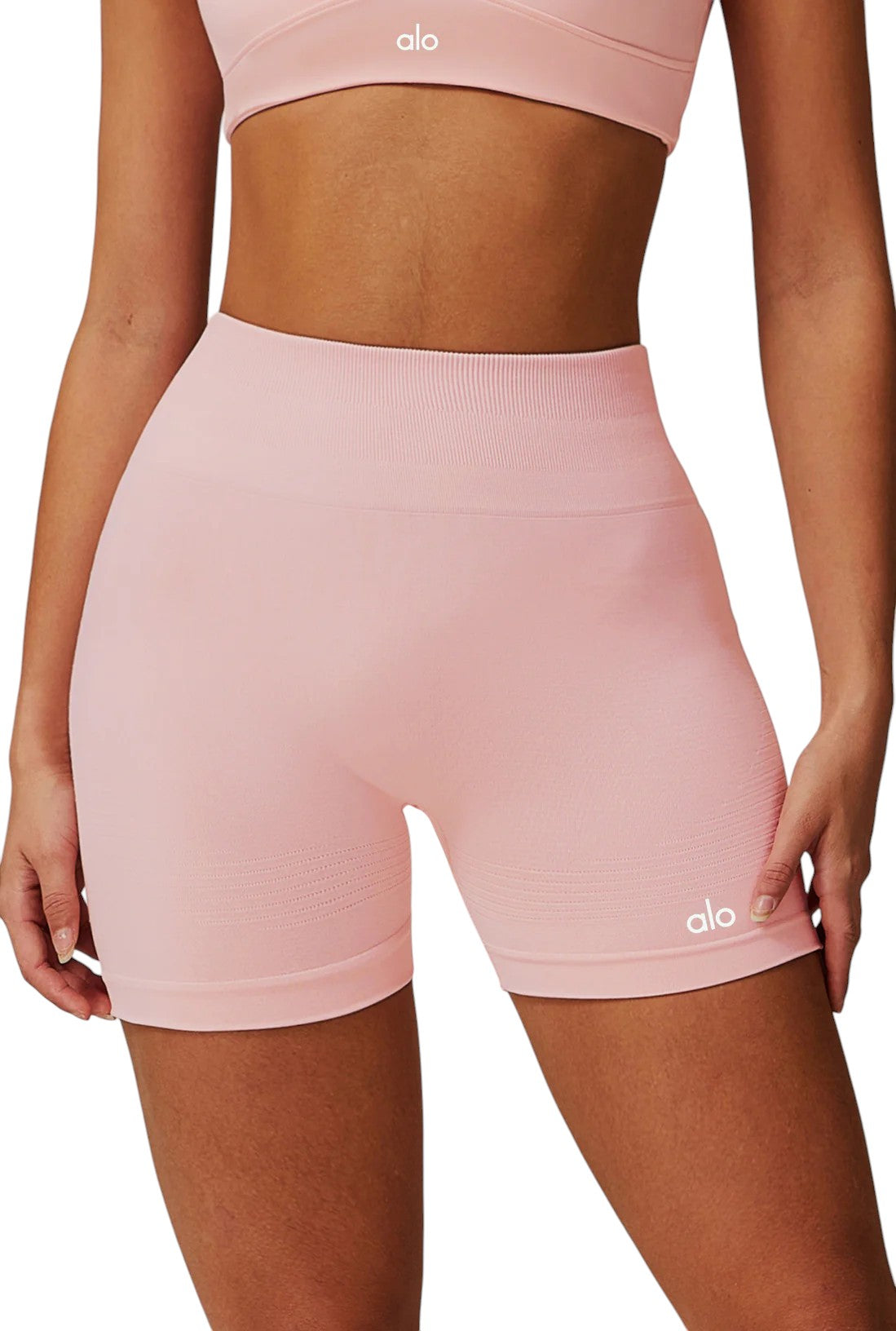Alo Yoga Tight Push-Up Shorts Pink 77257-PK