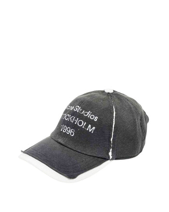 Acne Studios Logo Stamp Cap Black