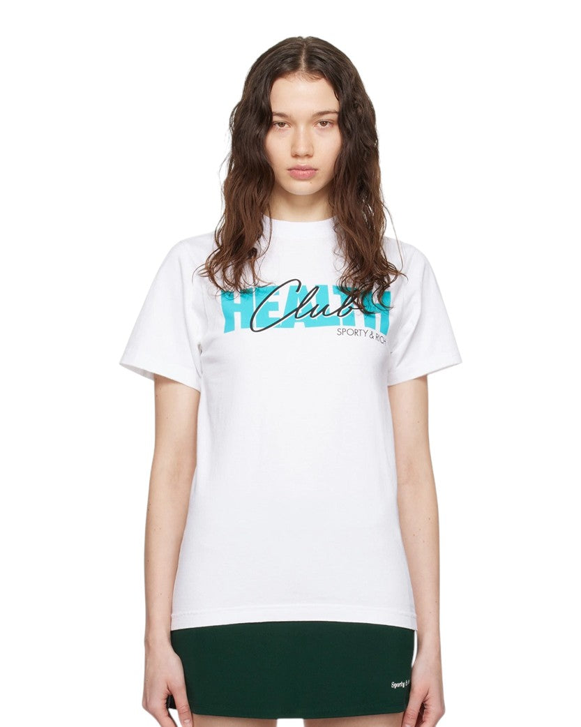 Sporty & Rich 80s Club T-Shirt White/Dolphin