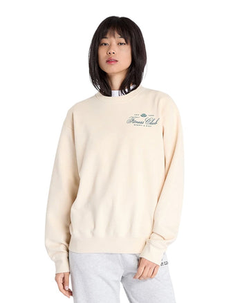 Sporty & Rich Fitness World Printed Cotton-Jersey Sweatshirt Cream