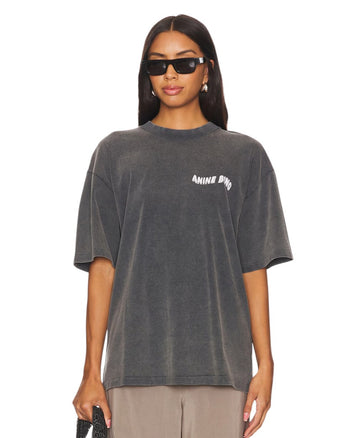 Anine Bing Kent Love T-shirt Washed Black