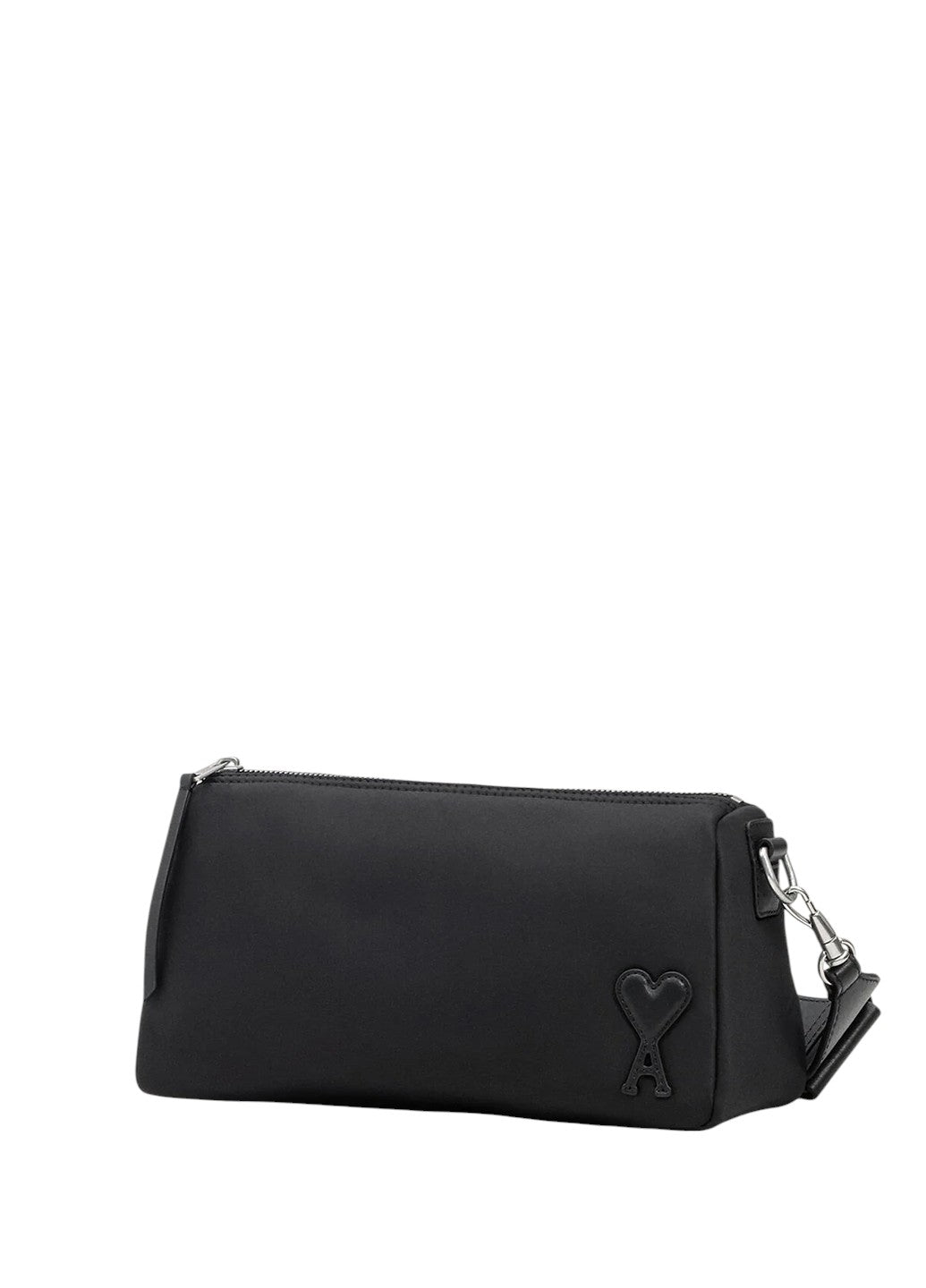 AMI Paris Marcel Nylon Shoulder Bag Black