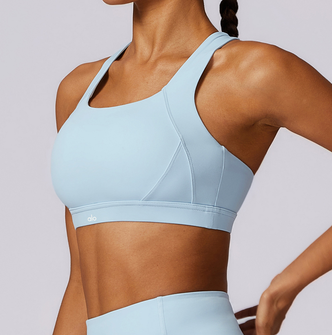 Alo Yoga Airlift Suit Up Sports Bra Blue