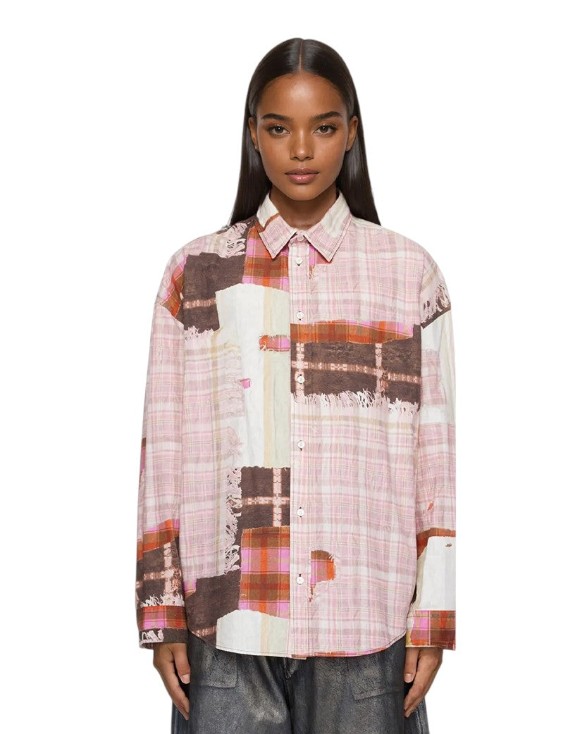 Acne Studios Printed Button-Down Shirt Pink