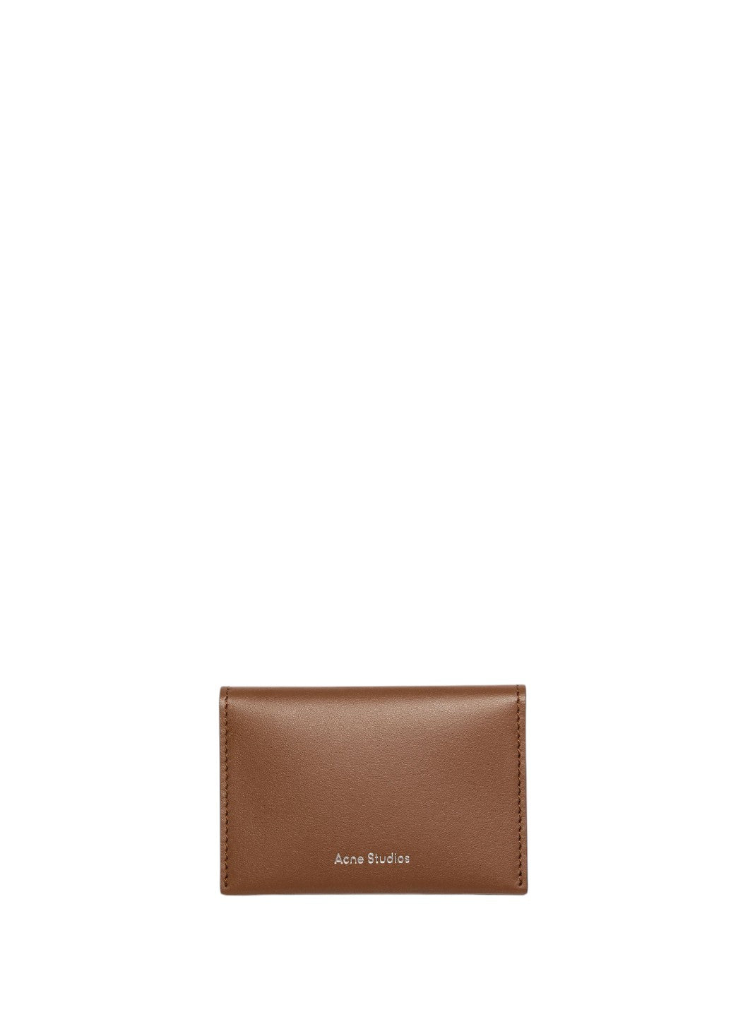 Acne Studios Folded Leather Card Holder Camel Brown