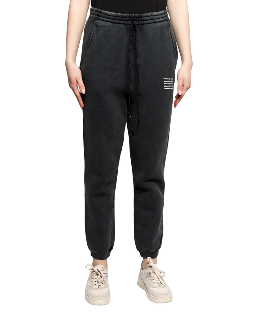 Alexander Wang Acid Wash Sweatpant In Dense Fleece