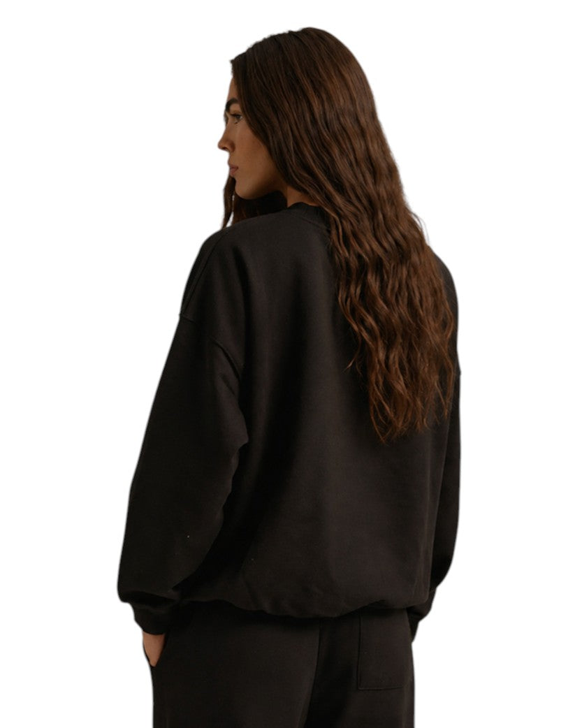 Adanola Varsity Oversized Sweatshirt Black