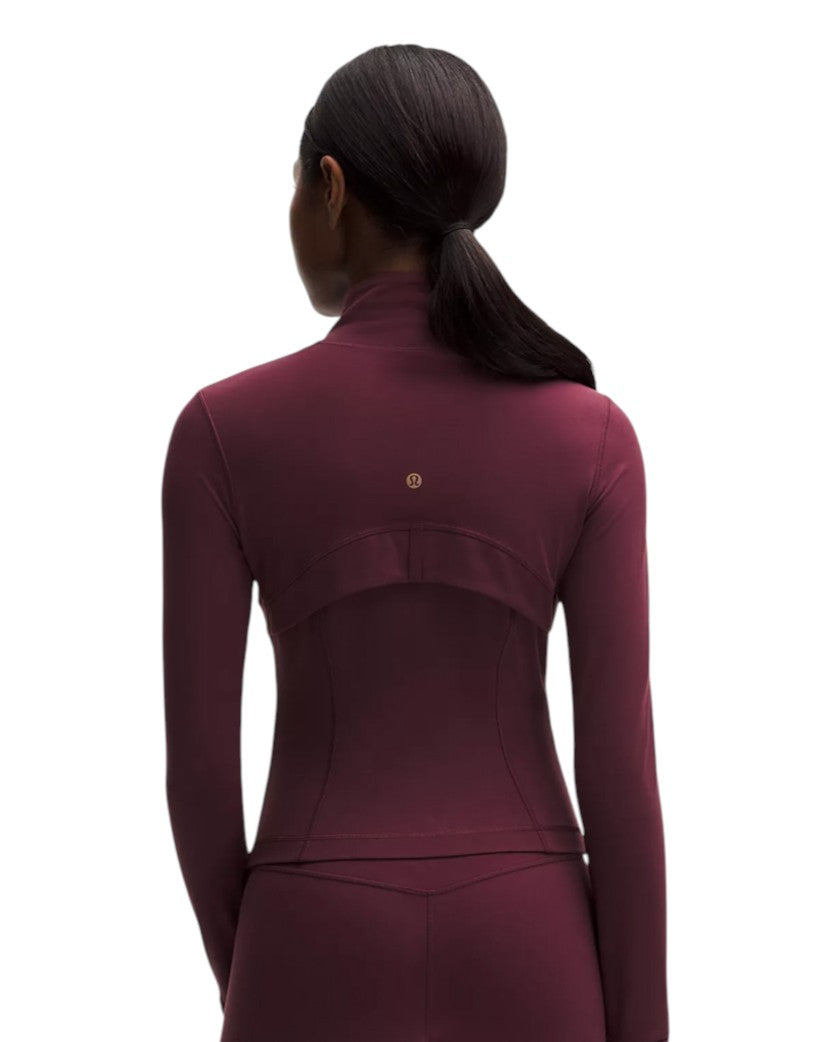 Lululemon Define Cropped Jacket Nulu Burgundy Bay/Gold