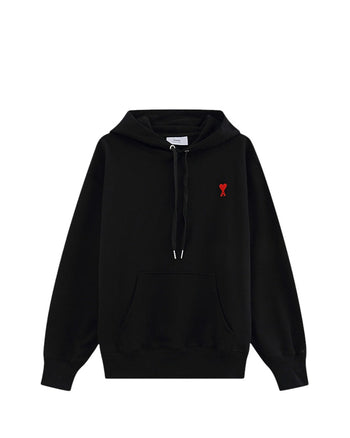 AMI Paris Ami de Coeur Small Heart Logo Hoodie Black