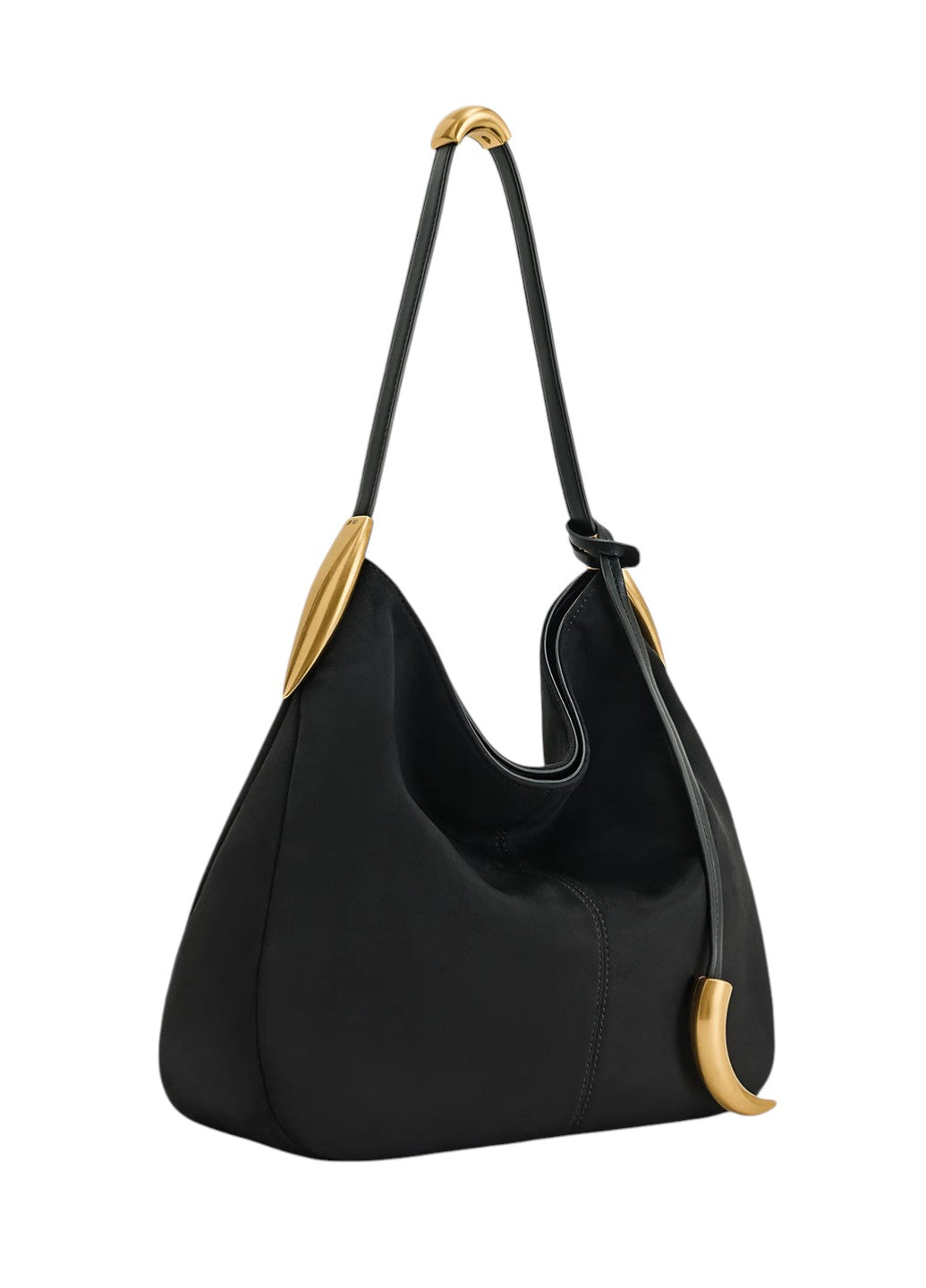 JW PEI Nina Metal Charm Hobo Bag Black