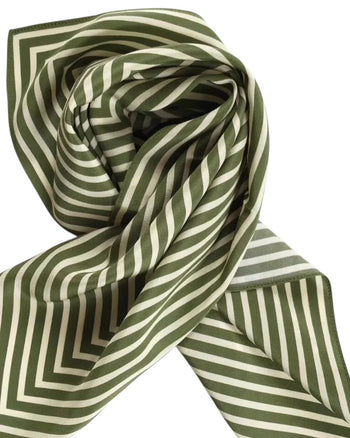 Toteme Signature Monogram Silk scarf Green