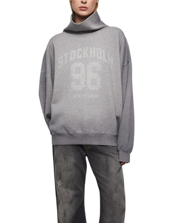 Acne Studios Oversized Turtleneck Sweatshirt Grey