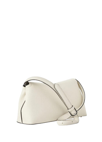 Toteme T-Lock Clutch Grain Leather Milk
