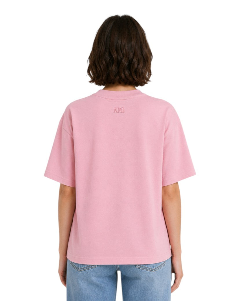 AMI ALEXANDRE MATTIUSSI Ami de Cœur T-Shirt Pink