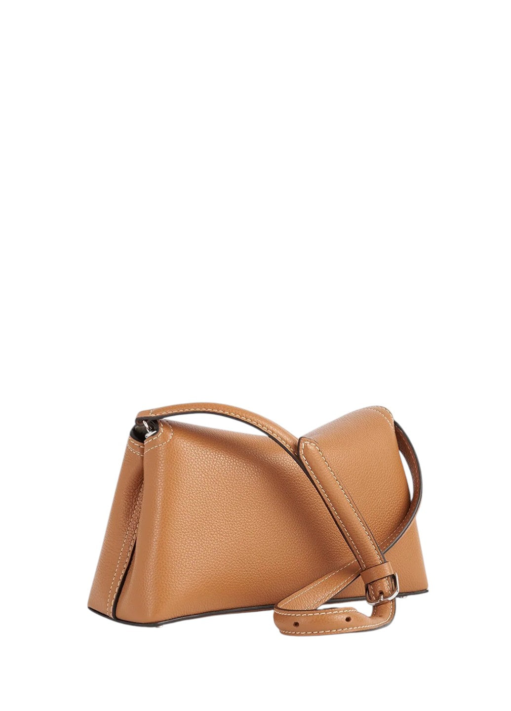 Toteme T-Lock Clutch Grain Leather Tan