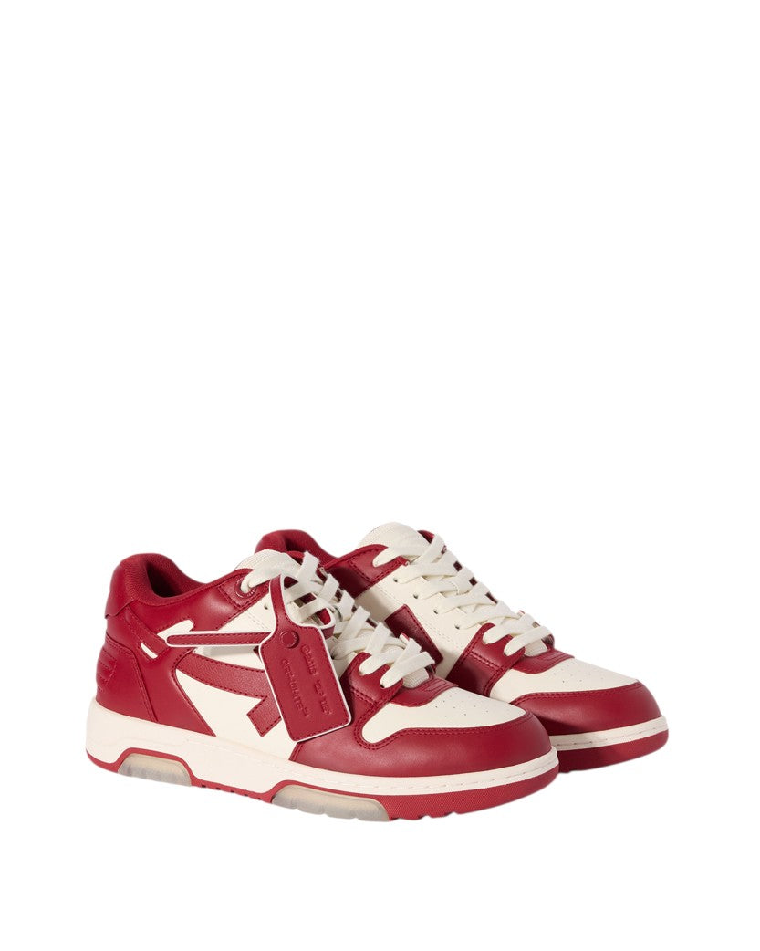 Off White Out Of Office 'OOO' Sneakers Coral Red