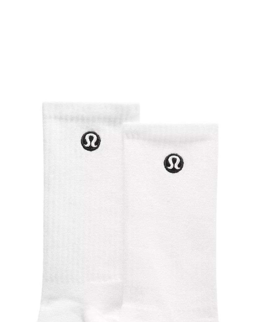 Lululemon Unisex Daily Essential Crew Socks 3 Pack White