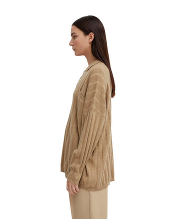 Toteme Bonifacio oversized ribbed merino wool sweater