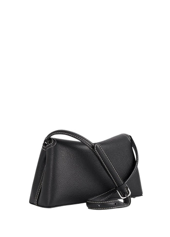 Toteme T-Lock Clutch Grain Leather Black