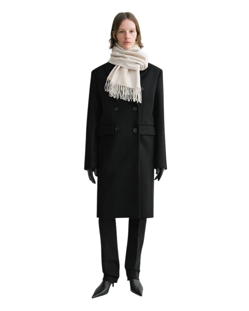 Toteme Monogram Jacquard Wool Scarf Bone