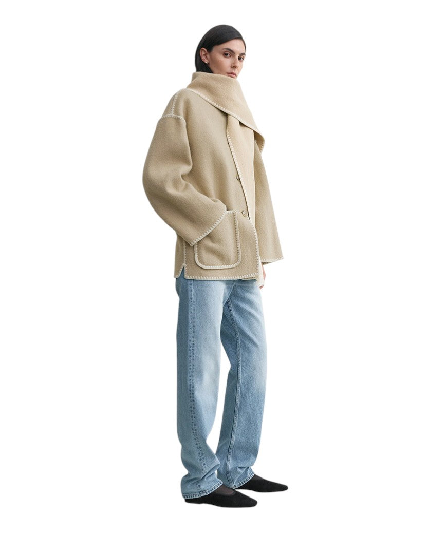 Toteme Embroidered Scarf Jacket Harvest