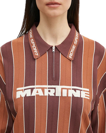 Martine Rose Logo Polo Brown