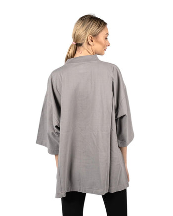 Yeezy Gap Engineered By Balenciaga Logo 3/4 Sleeve Tee Grey