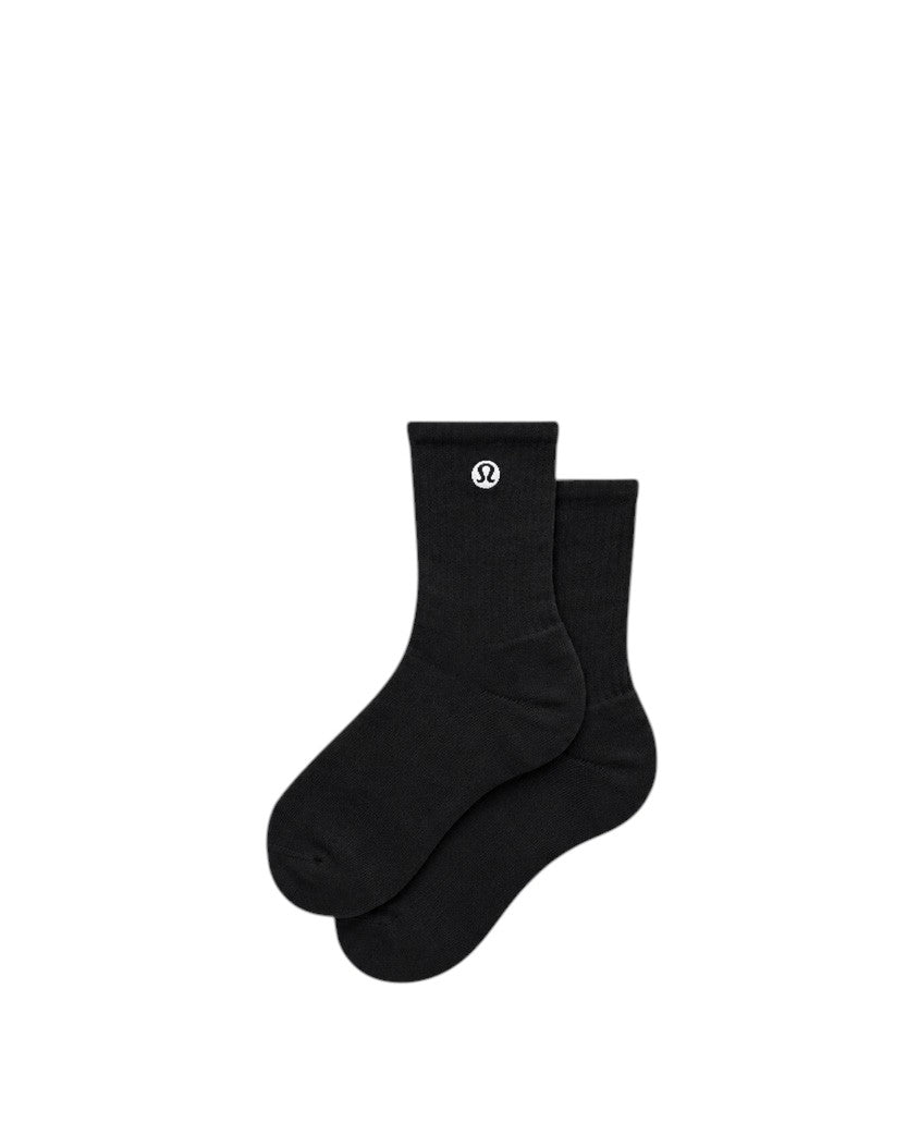 Lululemon Unisex Daily Essential Quarter Socks Black