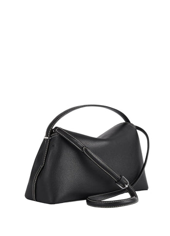 Toteme T-Lock Top Handle Grain Leather Black