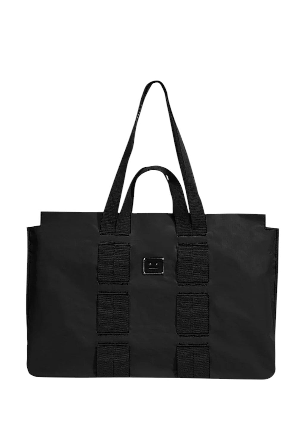 Acne Studios Arvid Plaque Face Tote Bag Black