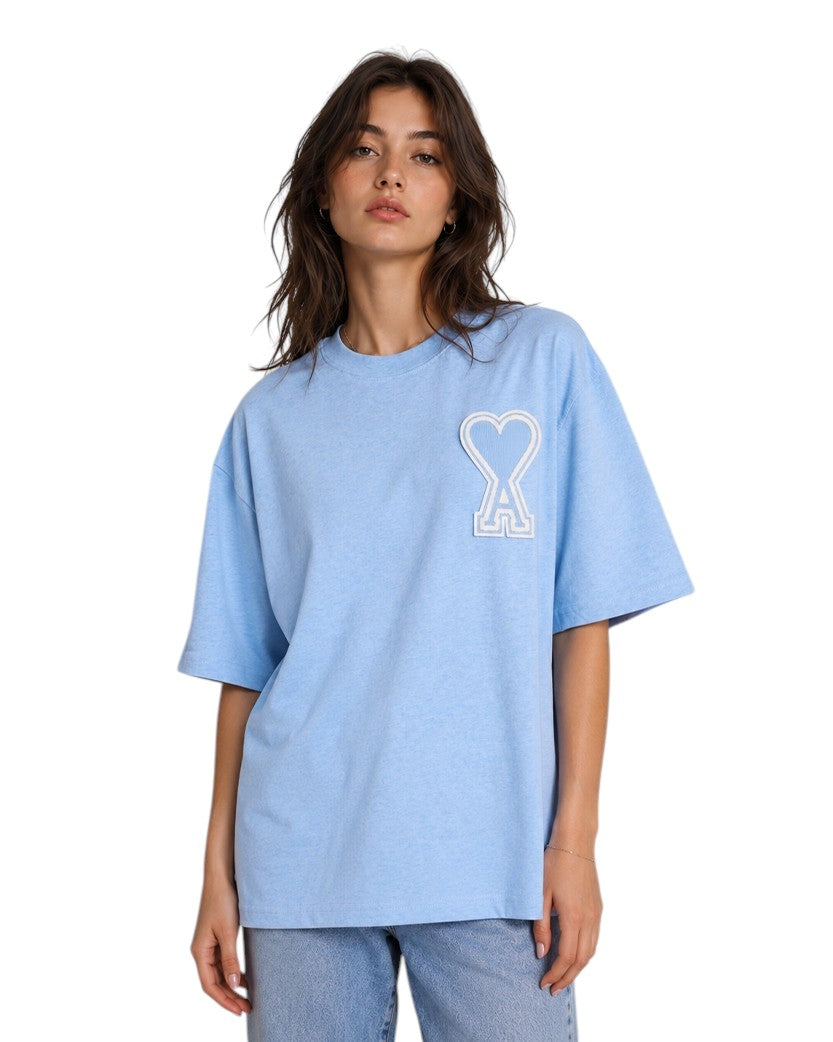 AMI Paris Exclusive Ami De Coeur T-Shirt Light Blue