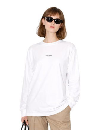 Acne Studios Erwin Long Sleeve Stamp Tee White