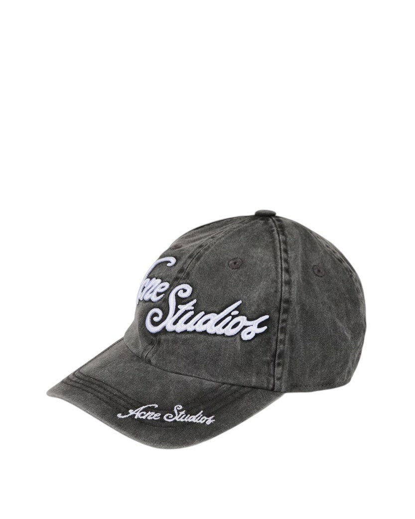 Acne Studios Logo Baseball Cap Faded Black