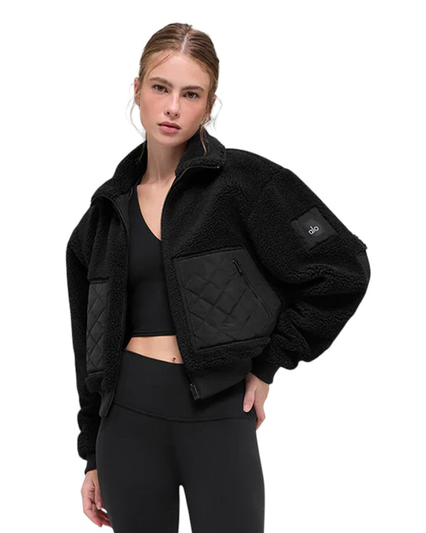 Alo Yoga Sherpa Edge Bomber Black