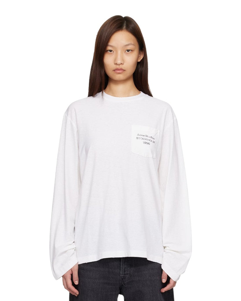 Acne Studios Logo Pocket Long Sleeve White