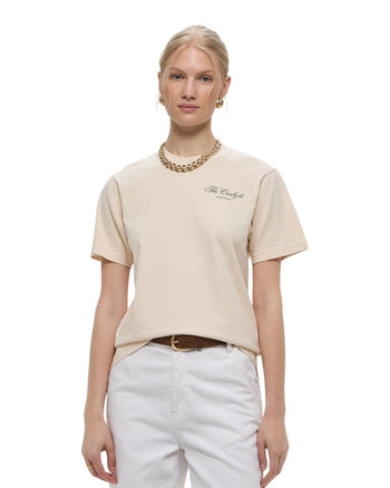 Sporty & Rich The Carlyle Souvenir T-Shirt Cream
