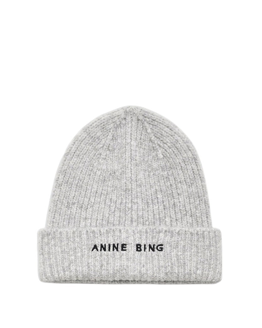 Anine Bing Elia Beanie Light Heather Grey